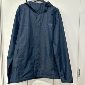 The North Face Venture 2 Tall Rain Jacket Waterproof Navy Heather Mens Sz Large